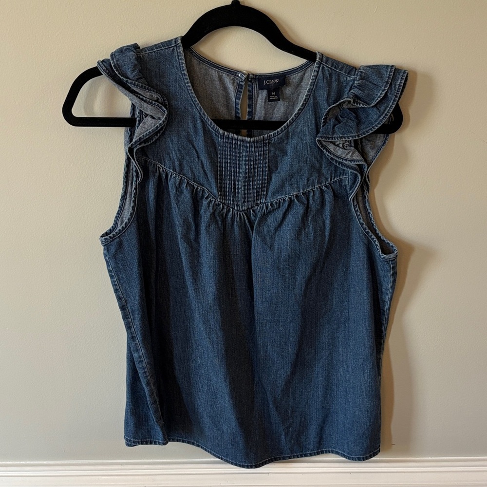 J Crew Factory Denim sleeveless Top size Medium